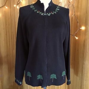 Woolrich Vintage Zippered Cardigan Size Large